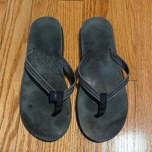 Rainbow Men's Black Flip Flop Sandals